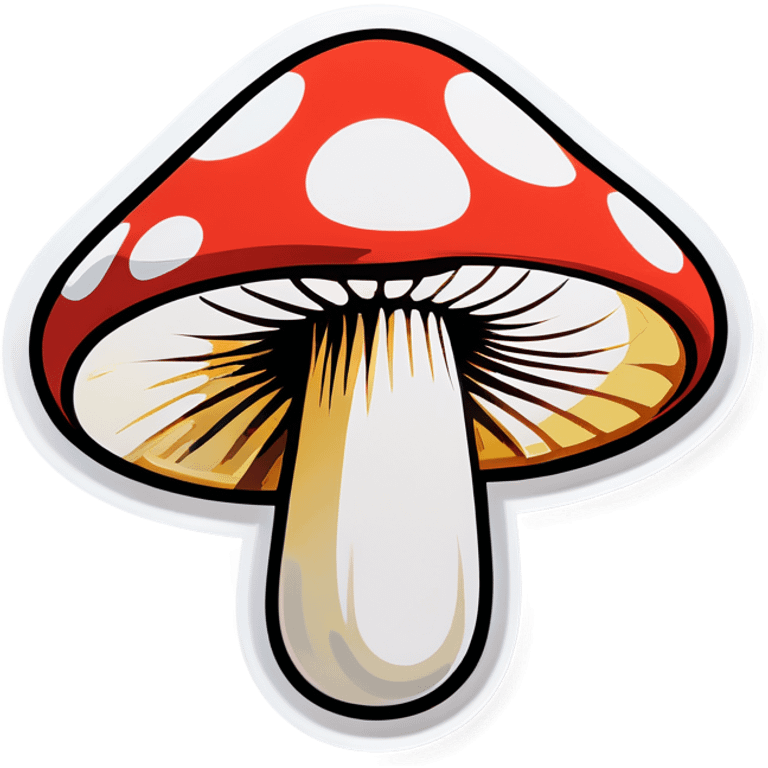 Pop art mushroom emoji