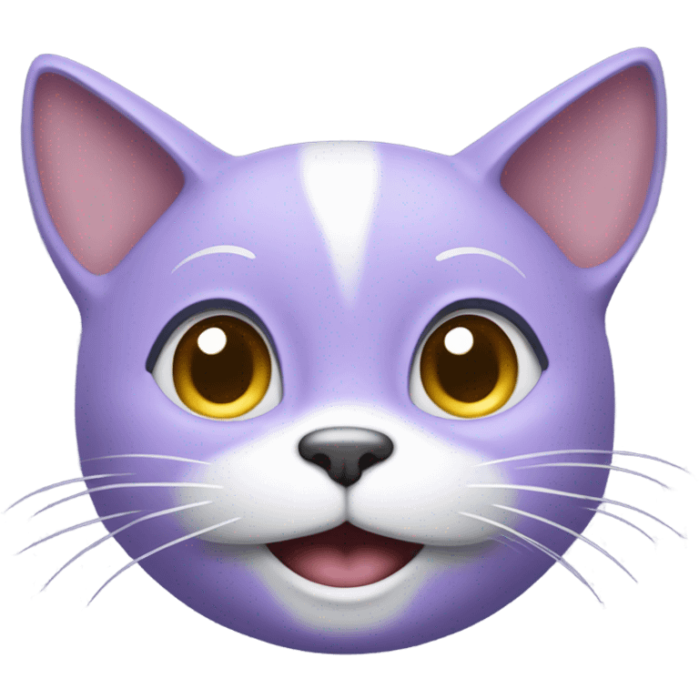 lavender cat emoji laughing out loud emoji