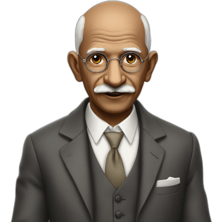 Gandhiji in suit  emoji