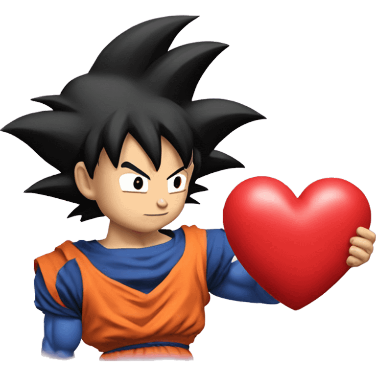 goku enviando un corazón emoji