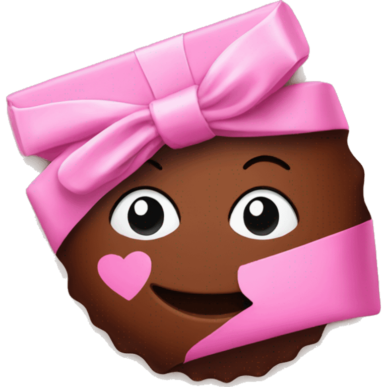 Chocolate in pink wrapper emoji