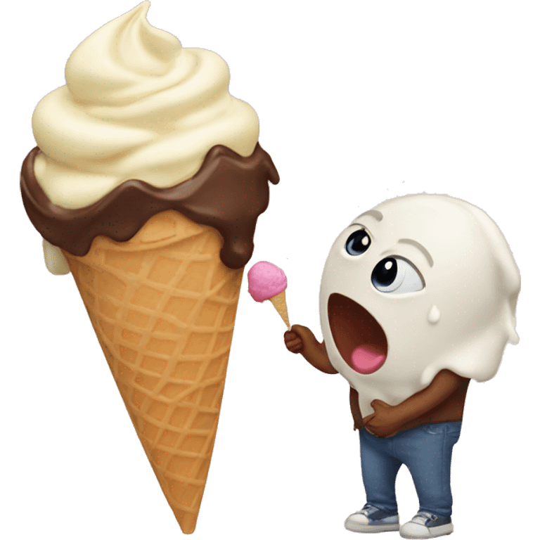 eating ice cream emoji