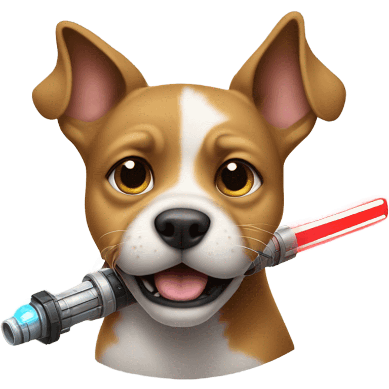 dog with a lightsaber emoji