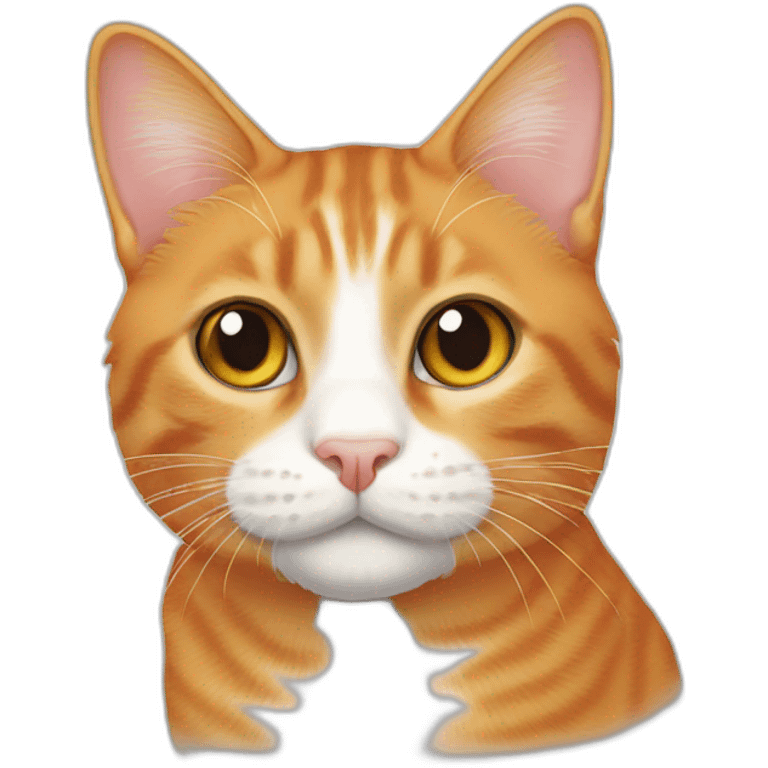 orange tabby cat white chin emoji