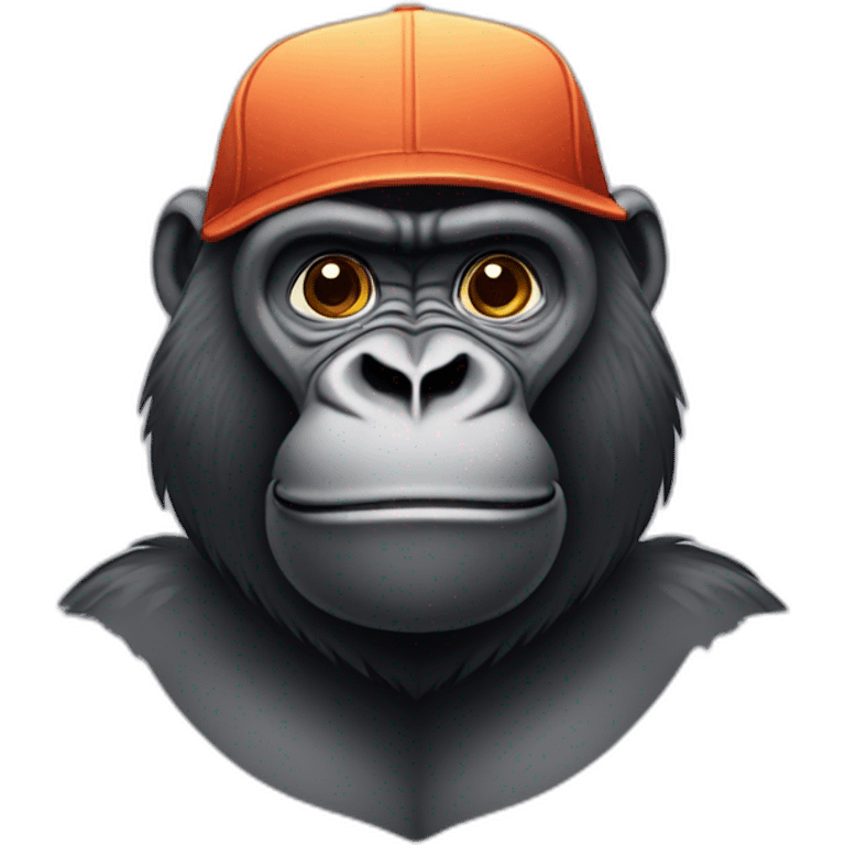 Gorilla with cap on her head emoji