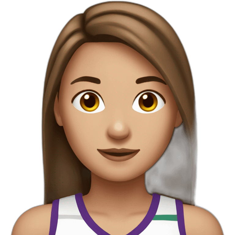 Netball girl brown hair emoji