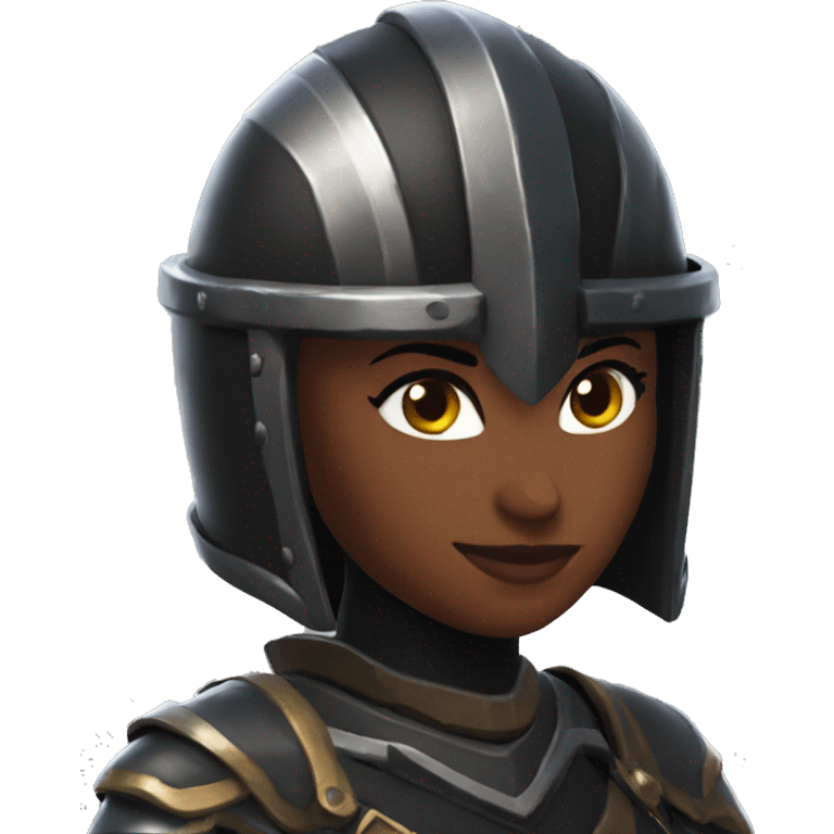 Fortnite black knight female open visor emoji