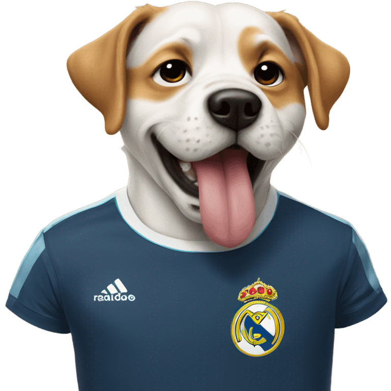 Dog with a Ronaldo shirt sneezing emoji