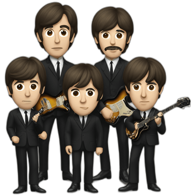 The Beatles band group emoji