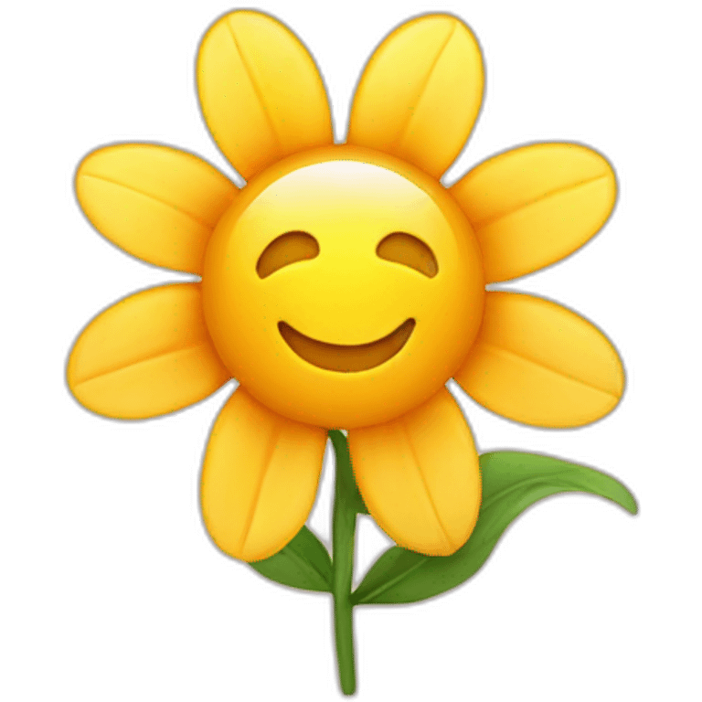 Flower and sun emoji