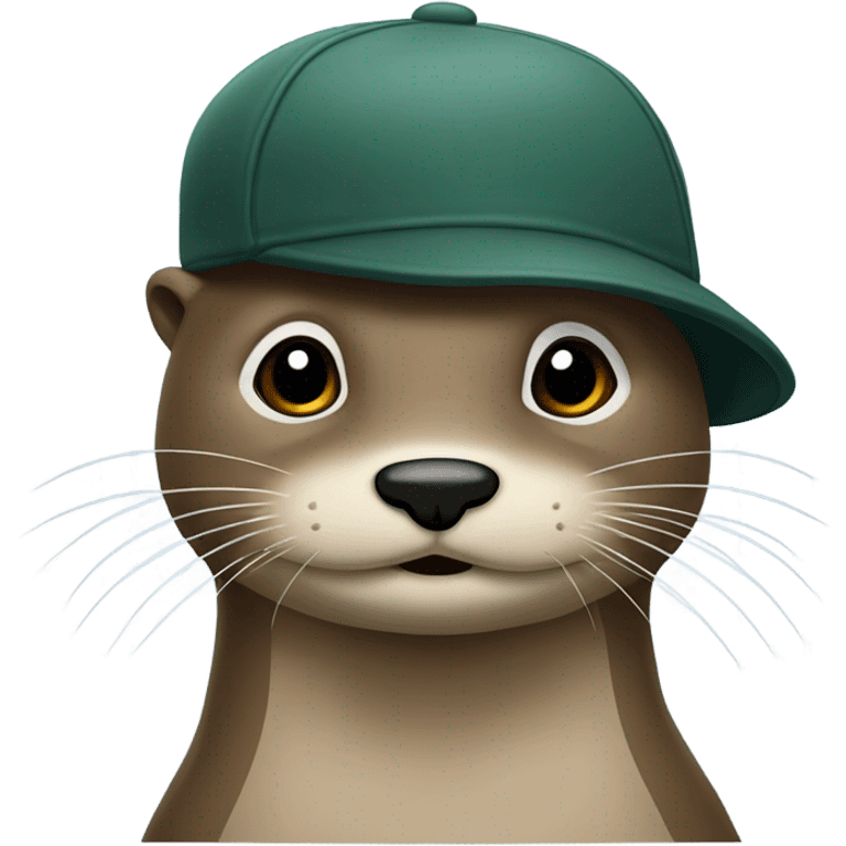 Loutre avec une casquette à hélice emoji