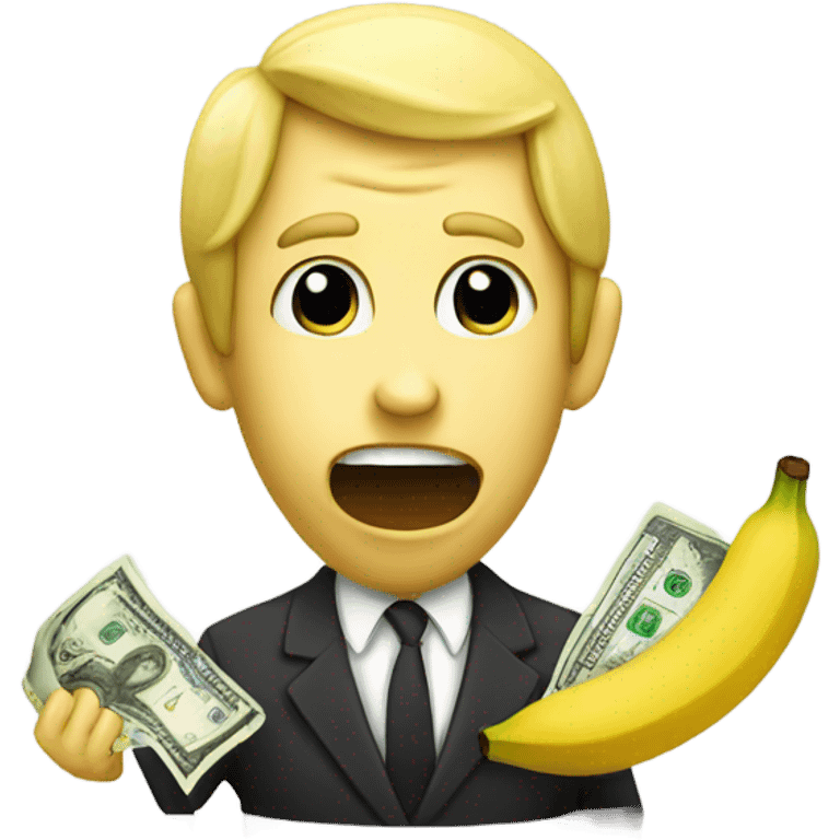 Money eating banana  emoji