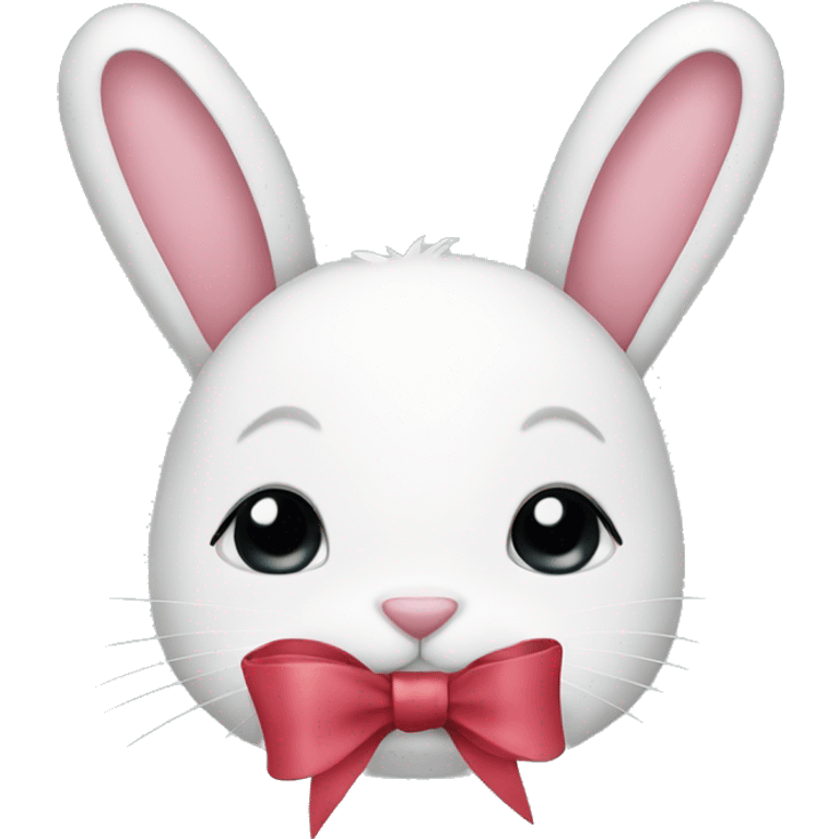 Cut bunny with a bow  emoji