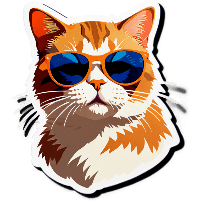 Cat with sunglasses emoji