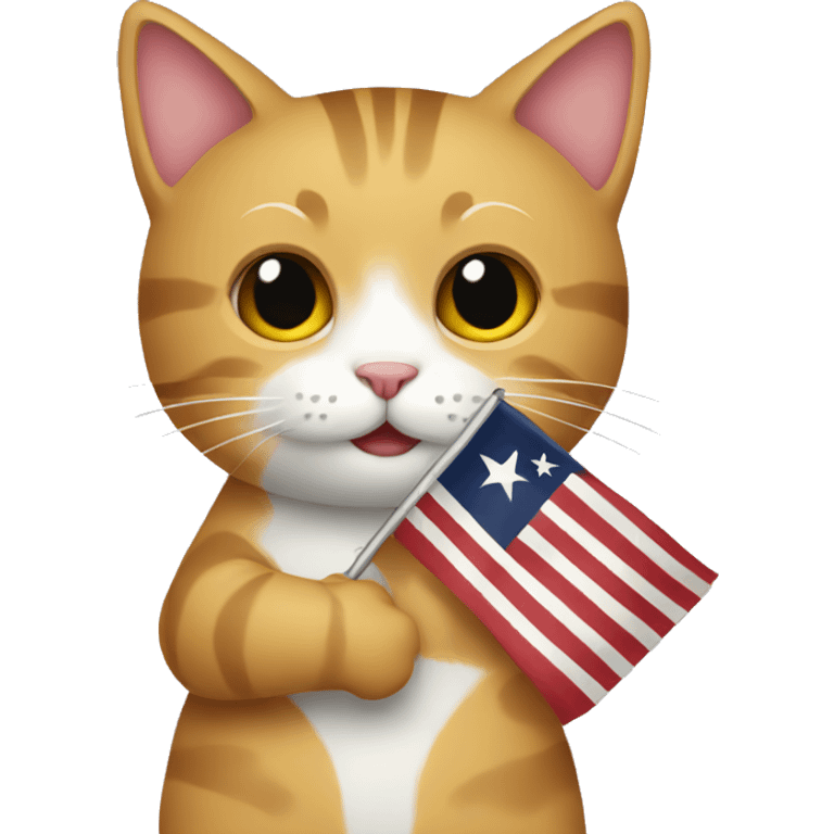 cat hugging texas flag emoji