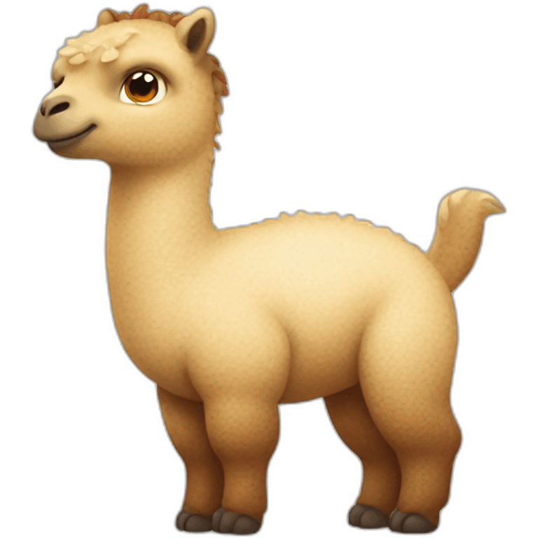 Half alpaca half dinosaur  emoji