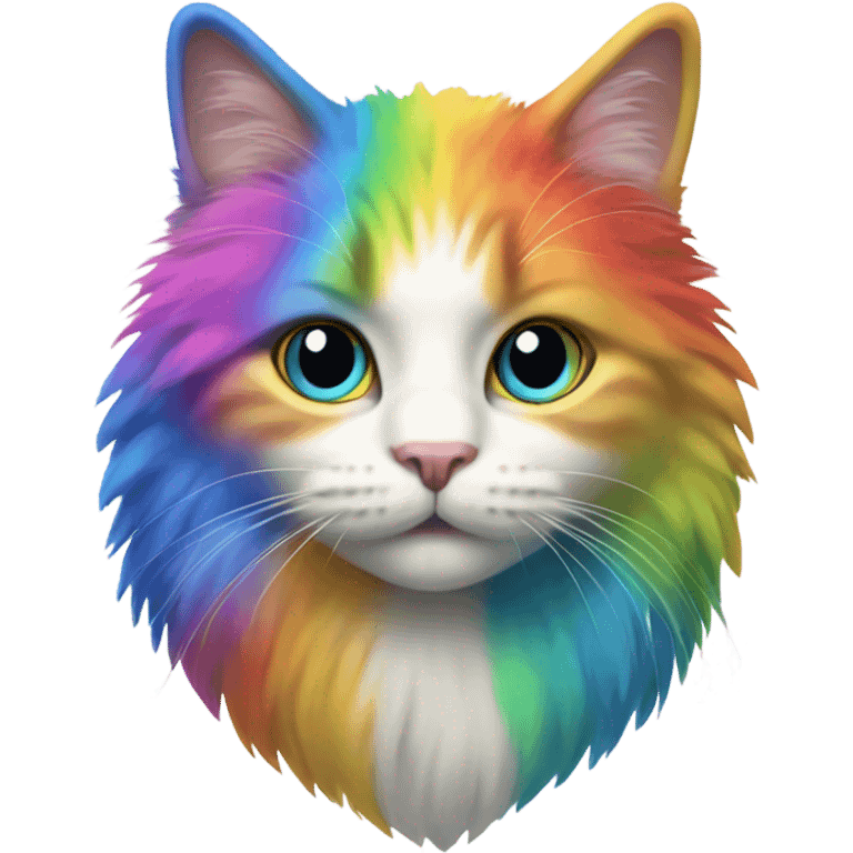 Rainbow cat emoji