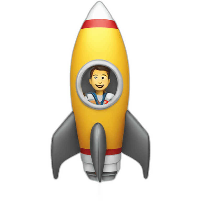 Customer on rocket emoji