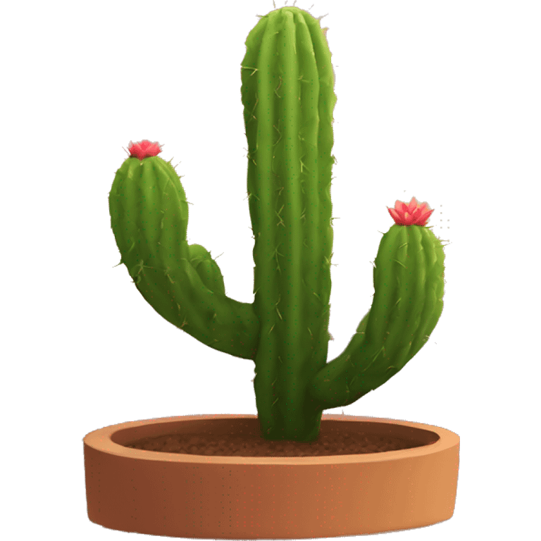 Cactus with a sunset emoji