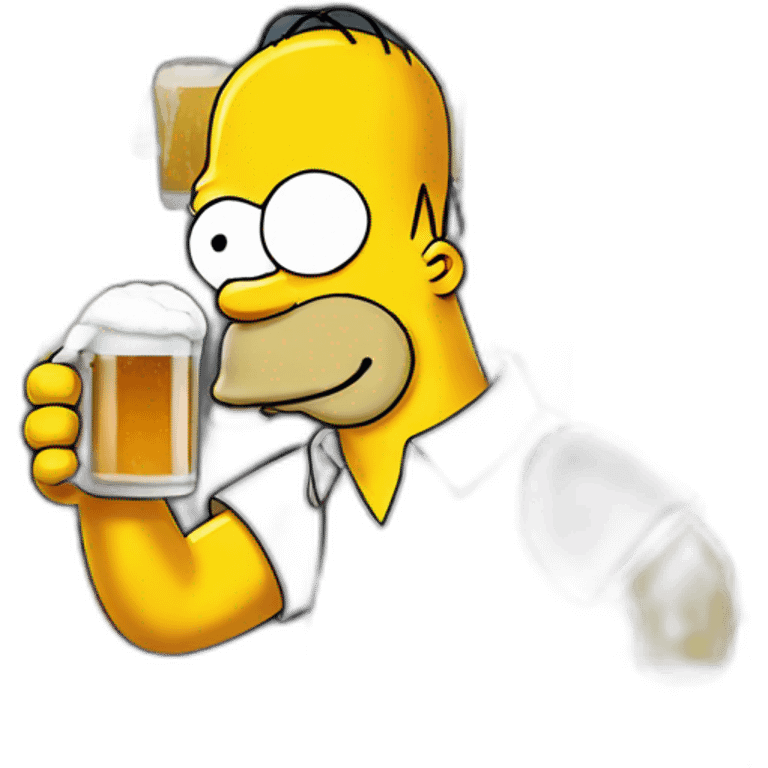 homer simpson drinking beer emoji