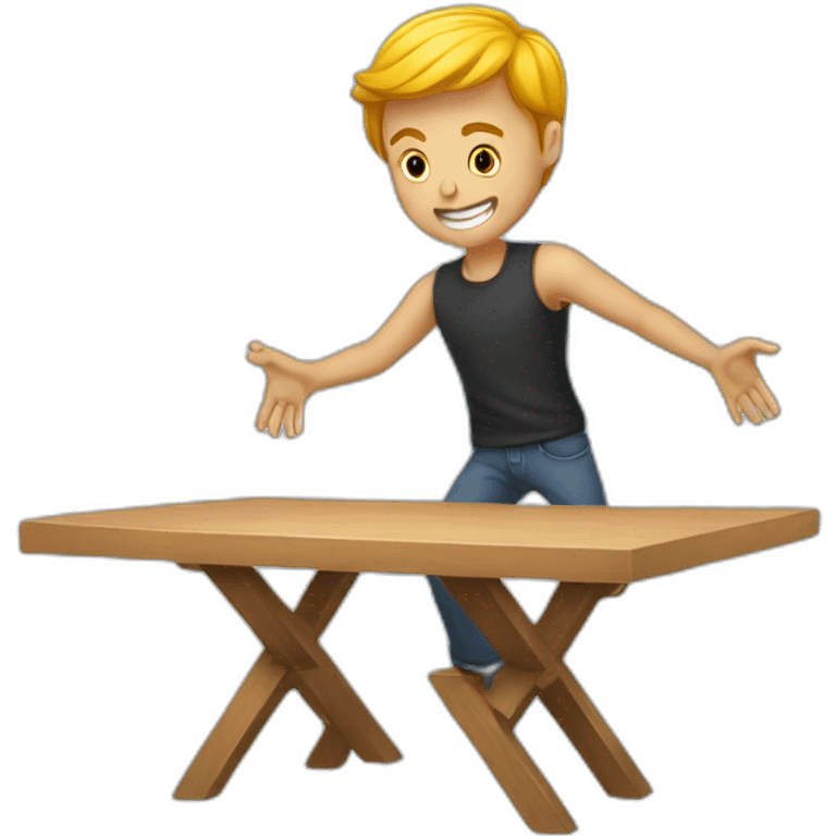 Guy flipping a table emoji