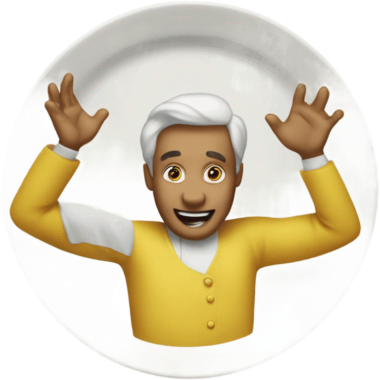 Dinner plate dancing emoji