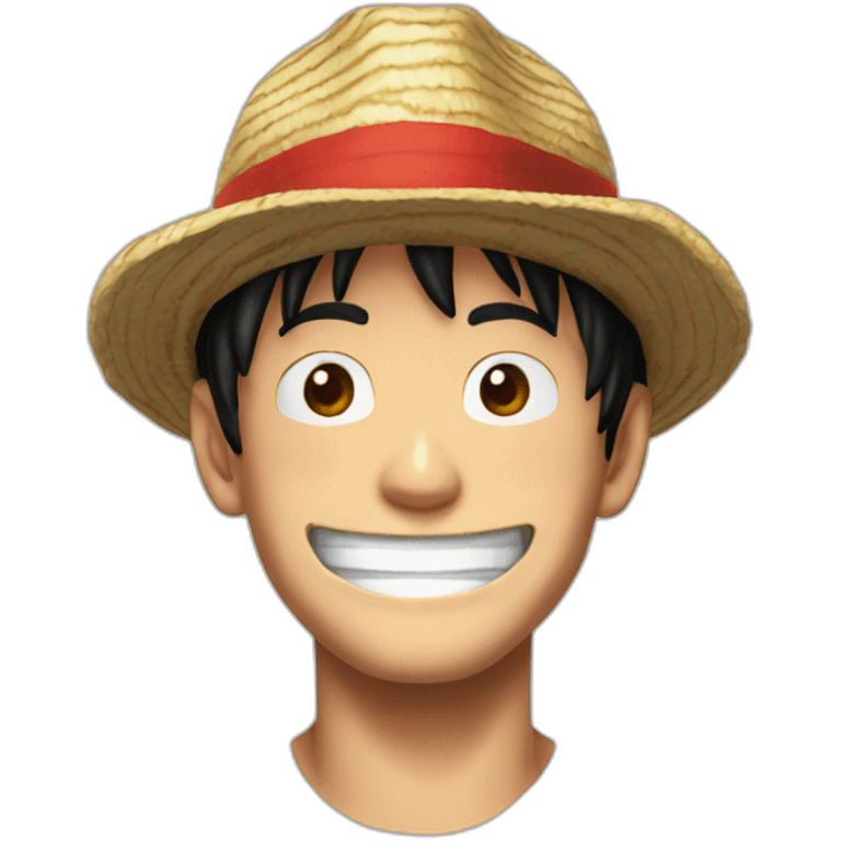 luffy avec un chapeau de la marine emoji