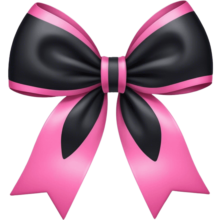 black and pink bow emoji