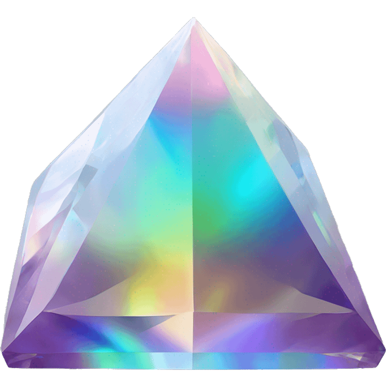 Pyramid-shaped 56-carat iridescent diamond crystal emoji