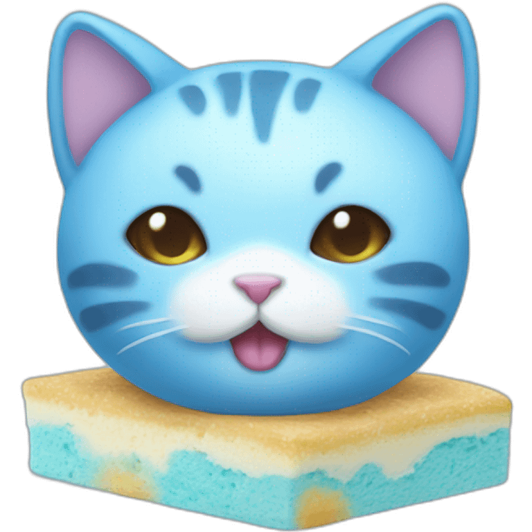 blue cake mochi cat emoji