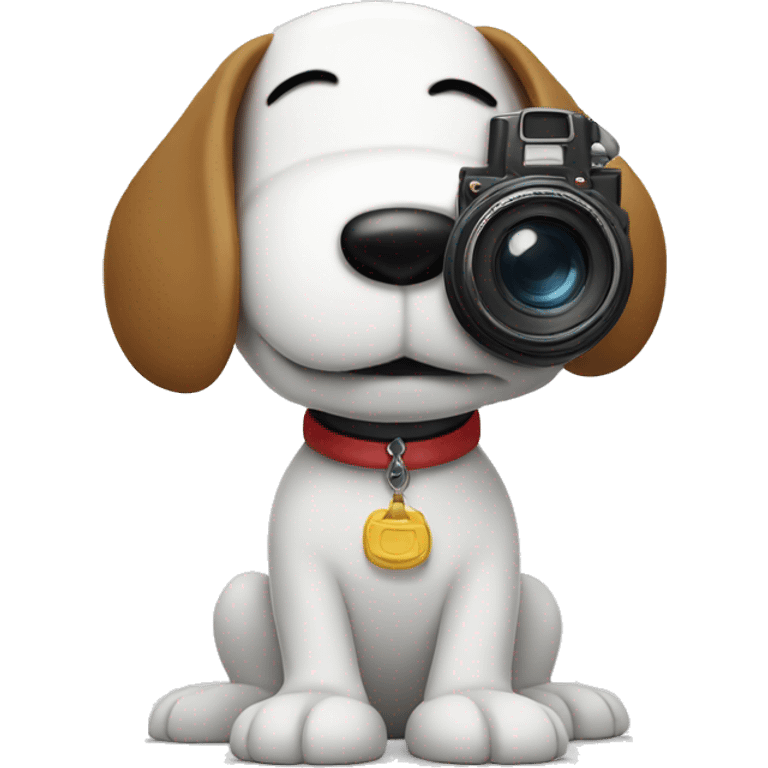 Snoopy with camera  emoji