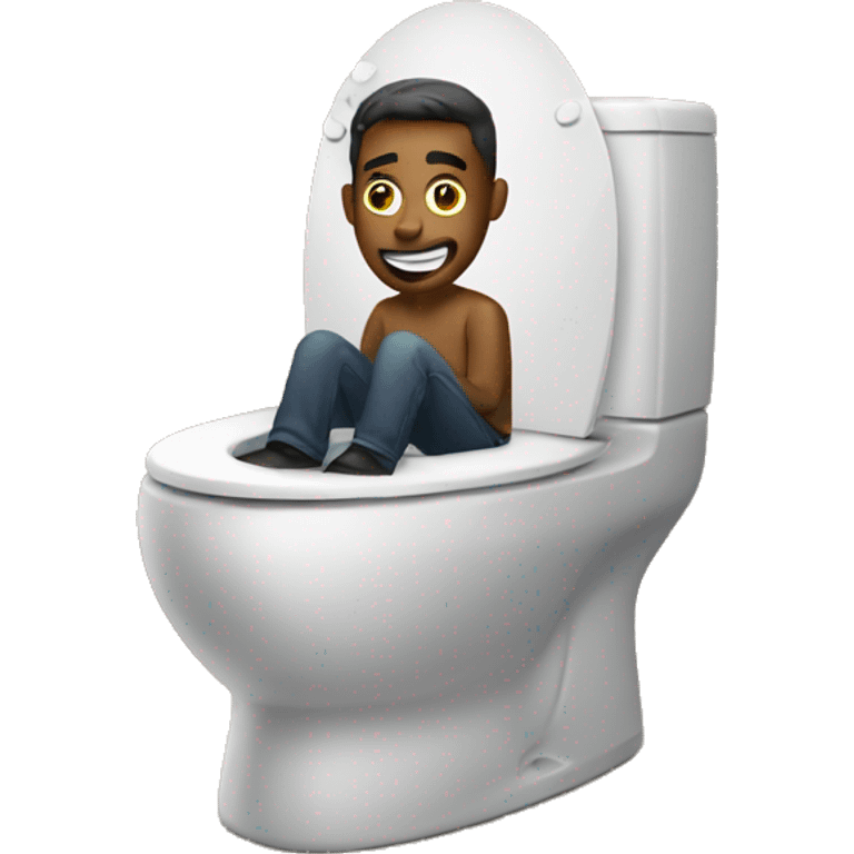 guy in toilet emoji