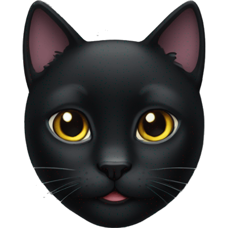 a black cat emoji