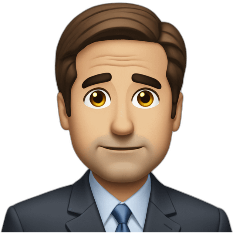 michael scott doing a wink emoji