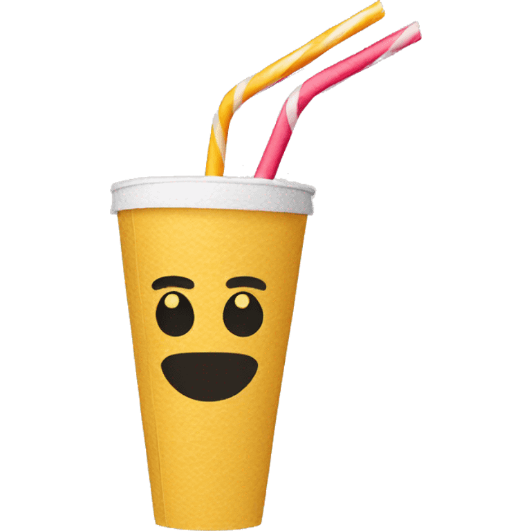 Colored Paper straw emoji