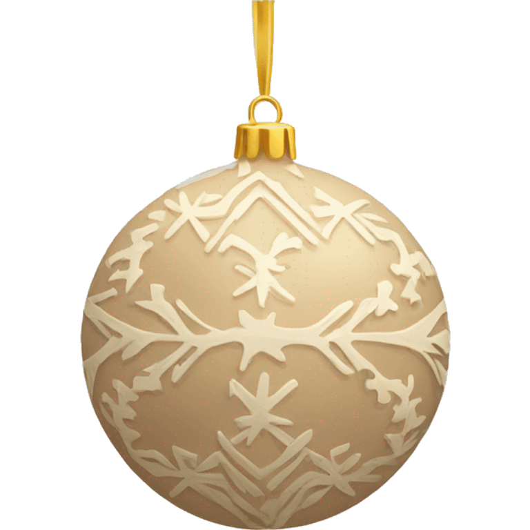 beige Christmas ball decoration emoji