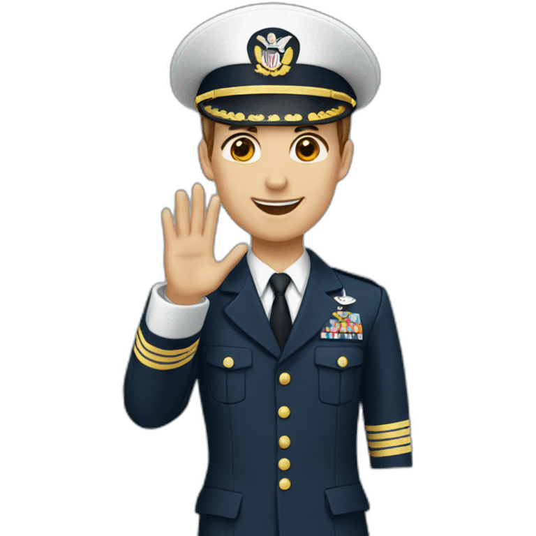 Navy Officer salutating emoji