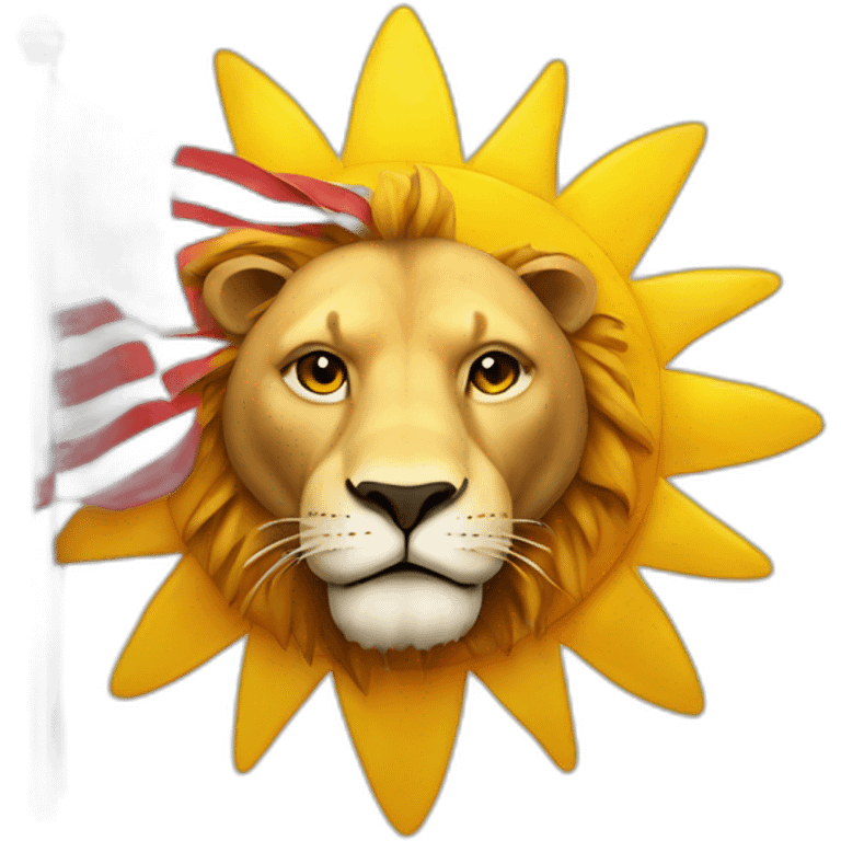 Lion and sun flag emoji