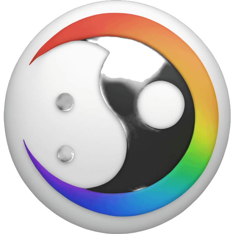 rainbow yin yang emoji