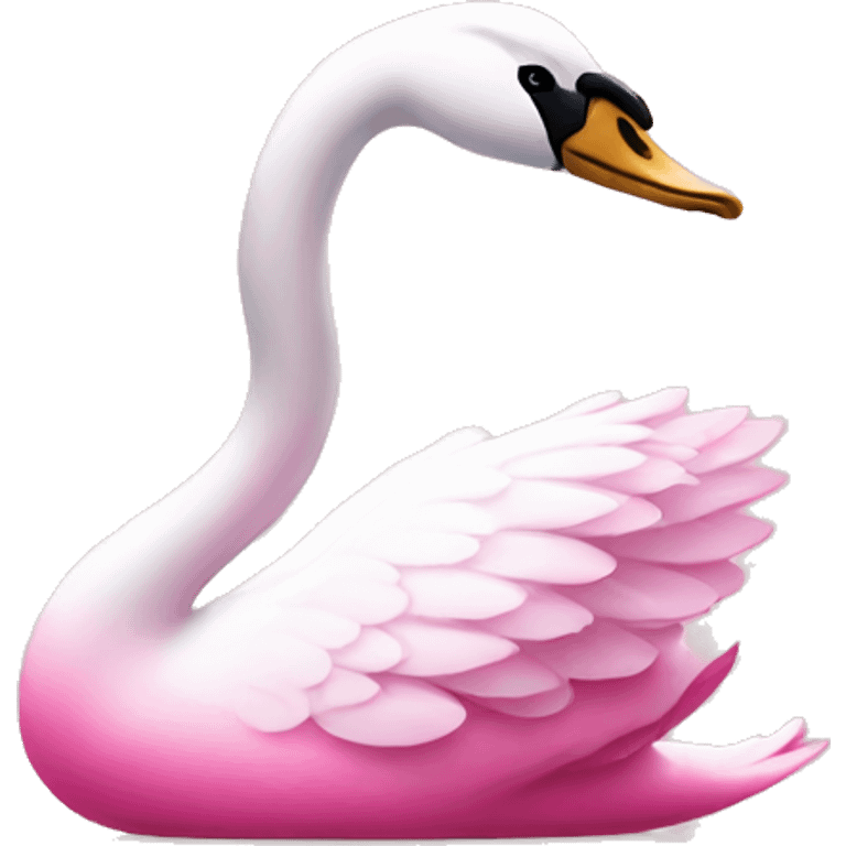 Pink swan emoji