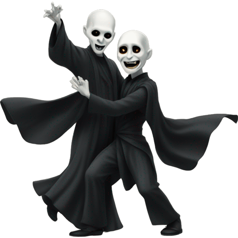 Voldemort and Harry dancing emoji