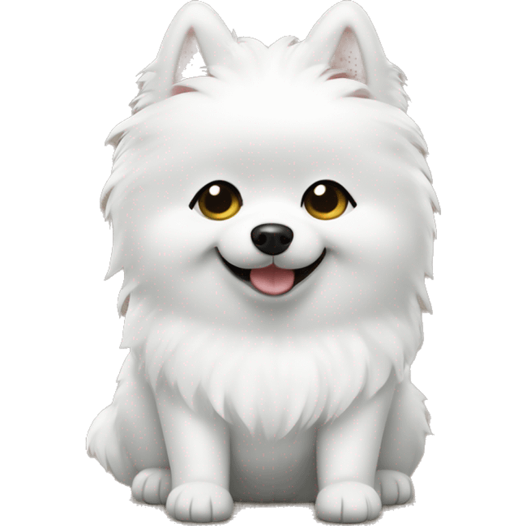 Black Little White spitz head thumbs up emoji