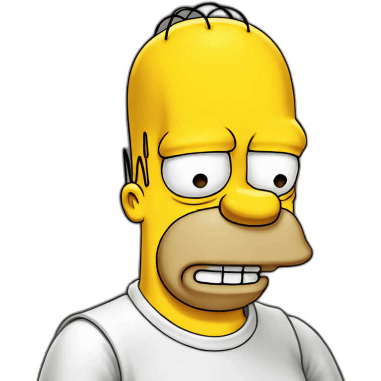 homer simpson having extremely aggressive makeouts emoji