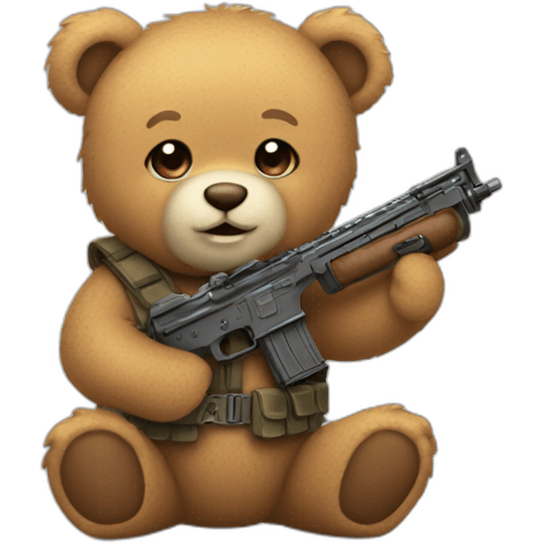 teddy bear armed open cute emoji