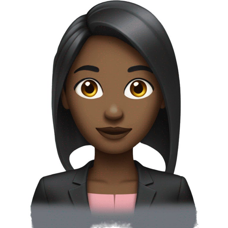 Classy black girl with straight hair  emoji