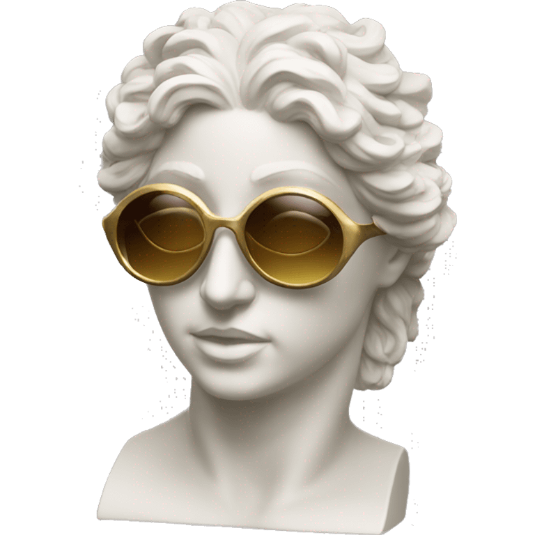 greek goddess sculpture sunglasses emoji