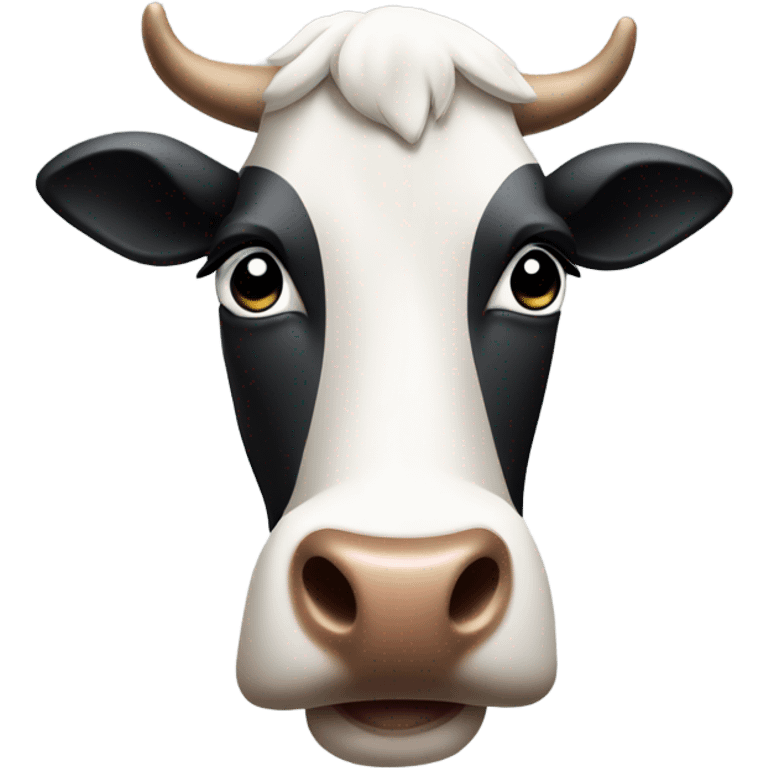 Evil cow with a bob haircut  emoji