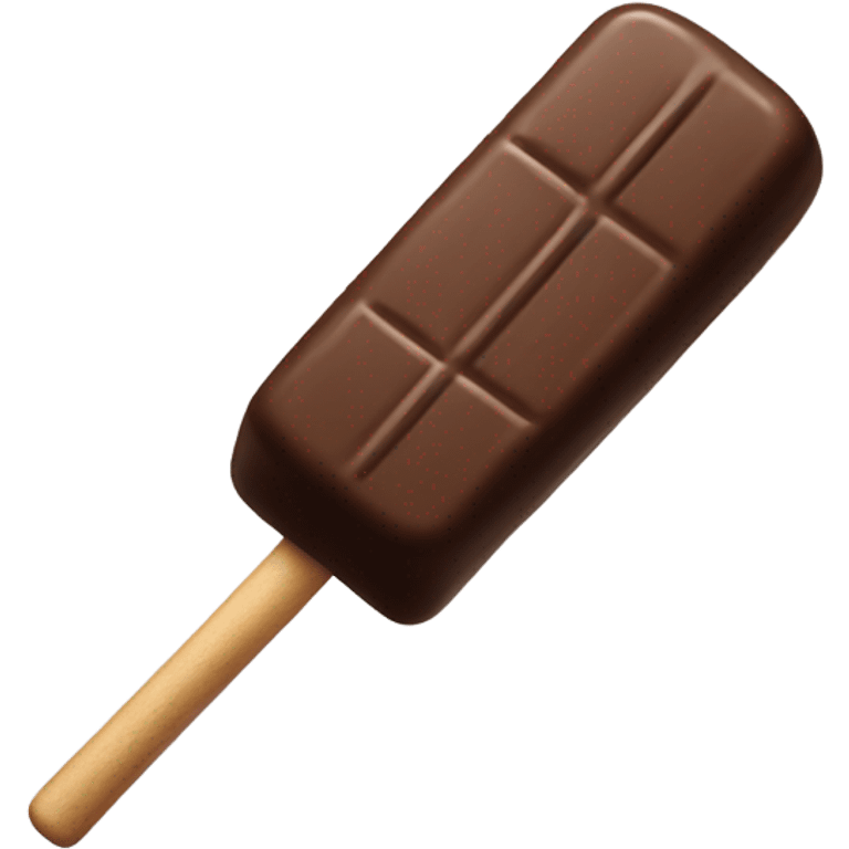 rectangular chocolate ice cream bar on a stick emoji