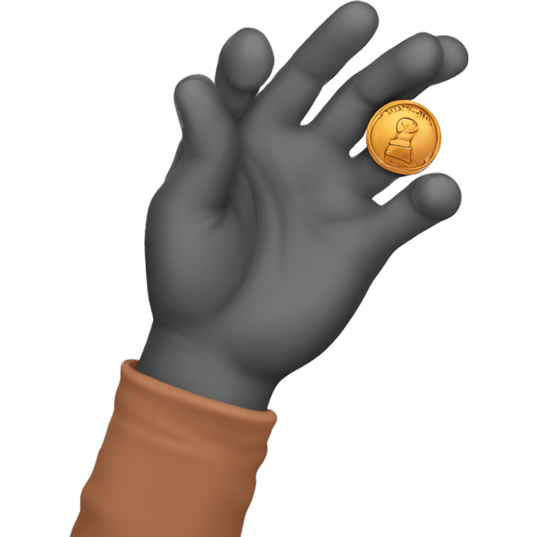 hand holding penny emoji