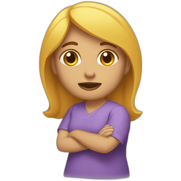 mujer de pie llorando emoji